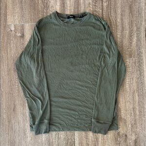 Theory Sage Green Crew Neck Top